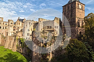 Ruins of medieval castle Heidelberg. Germany