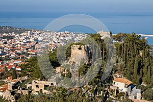 Ruins of the medieval castle in Kyparissia, Peloponnese