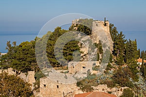 Ruins of the medieval castle in Kyparissia, Peloponnese