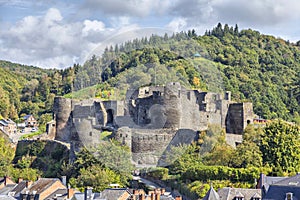 Ruins of medieval castle in La Roche-en-Ardenne photo