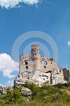 Ruins of medieval castle of Mirow near Czestochowa.