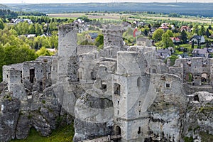 The ruins of medieval castle Ogrodzieniec in Poland