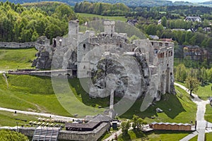 The ruins of medieval castle Ogrodzieniec in Poland