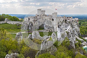 The ruins of medieval castle Ogrodzieniec in Poland