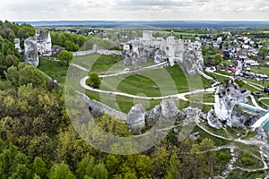 The ruins of medieval castle Ogrodzieniec in Poland