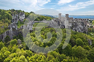 The ruins of medieval castle Ogrodzieniec in Poland