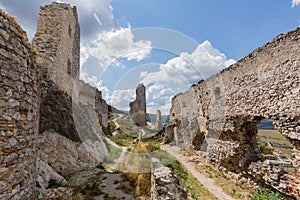 Ruins of medieval castle photo