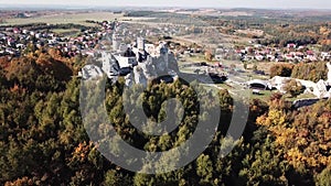 The ruins of medieval castle on the rock in Ogrodzieniec, Poland