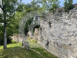 ruins of the medieval defence wall of Charité sur Loire, Nièvre