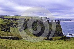 Ruins of medieval Dunluce Castle