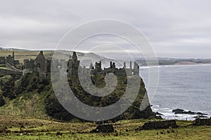 Ruins of medieval Dunluce Castle