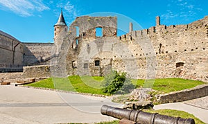 Ruins of medieval Episcopal Castle. Haapsalu, Estonia