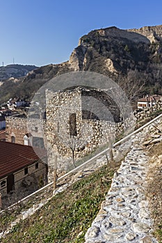 Ruins of medieval fortification in town of Melnik, Bulgaria