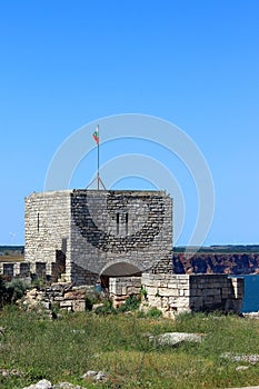 The ruins of a medieval fortress on cape Kaliakra