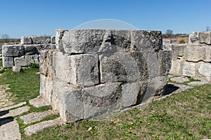 Ruins of medieval stronghold Pliska, Bulgaria