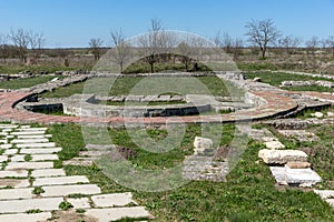 Ruins of medieval stronghold Pliska, Bulgaria