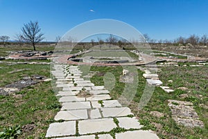 Ruins of medieval stronghold Pliska, Bulgaria