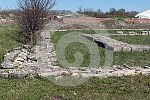 Ruins of medieval stronghold Pliska, Bulgaria