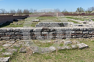 Ruins of medieval stronghold Pliska, Bulgaria