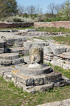 Ruins of medieval stronghold Pliska, Bulgaria