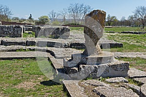 Ruins of medieval stronghold Pliska, Bulgaria