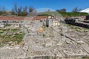 Ruins of medieval stronghold Pliska, Bulgaria