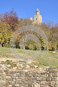 Ruins of medieval stronghold Tsarevets, Veliko Tarnovo, Bulgaria