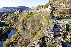 Ruins of medieval stronghold Tsarevets, Veliko Tarnovo, Bulgaria