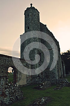 Ruins of medieval tower, Baconsthorpe castle, Norfolk, England, United Kingdom