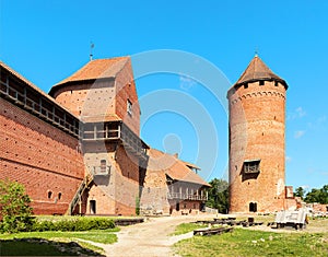 Ruins of medieval Turaida castle museum in Latvia photo