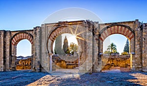 Medina Azahara, a fortified Arab Muslim medieval palace-city near Cordoba, Spain photo