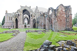 ruins of Melrose Abbey, Scottish Borders, Scotland