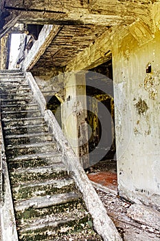 Ruins of Mile-long Barracks, on Corregidor Island in the Philippines