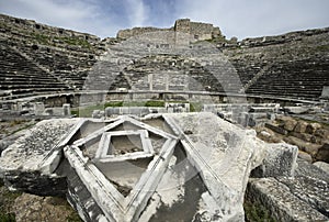 Ruins of Miletus ancient city theaterRuins of Miletus ancient city theater photo