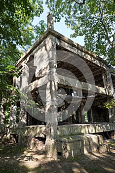 Ruins of military barrack in Gdansk