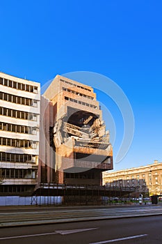 Ruins of Ministry of Defense Building from NATO Bombing - Belgrade Serbia