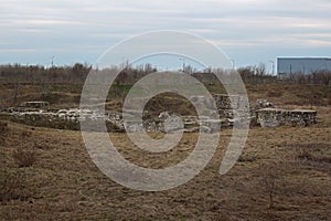 Ruins of Mircea the Elder`s Stronghold in Giurgiu