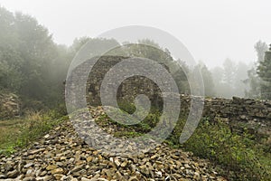 Ruins in the mist