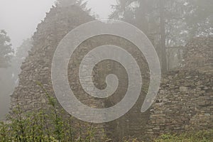 Ruins in the mist