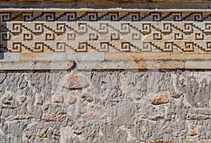 Ruins in Mitla near Oaxaca city. Zapotec culture center in Mexico