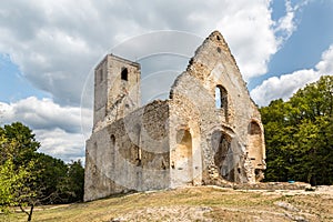 Ruins of Monastery Katarinka above the village of Dechtice, Slovakia
