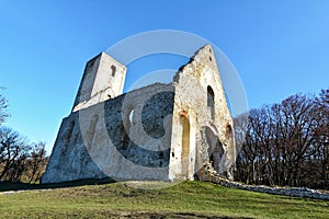 Ruins of Monastery Katarinka above the village of Dechtice Slovakia