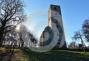 The ruins of deserted medieval Franciscan monastery dedicated to St. Catherine of Alexandria  Slovakia