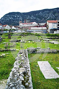 The ruins of the monastery and the Medieval cemetery in Kotor
