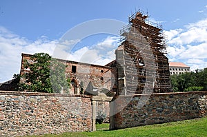 Ruins monatery, city Dolni Kounice, Czech republic, Europe