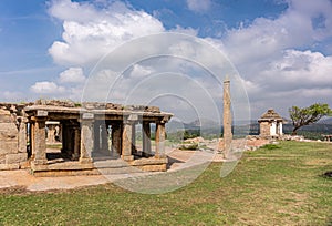 Ruins at Moola Virupaksha temple, Hampi, Karnataka, India photo