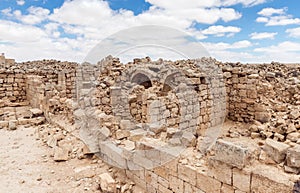 Ruins of the Nabataean city of Avdat, located on the incense road in the Judean desert in Israel. It is included in the UNESCO Wor