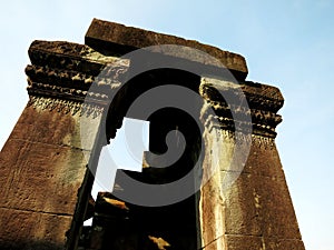 The ruins of Nang Sida Temple in Champasak, Laos, which is part of the Wat Phu (Vat Phou) Temple Complex