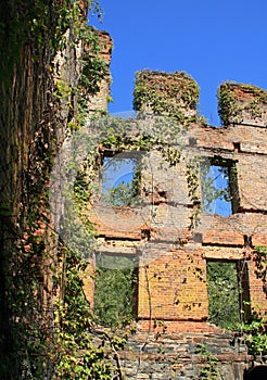 Ruins of New Manchester Manufacturing Company Mill at Sweetwater Creek State Park in Georgia