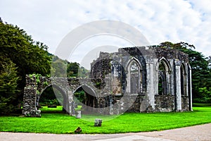 Ruins of the Norman Abbey at Margam Park